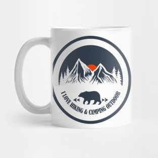 I love hiking and camping outdoor Mug